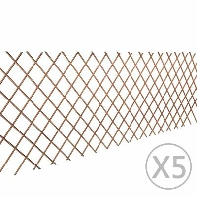 VidaXL Clôture en treillis de saule 5 pcs 180x90 cm