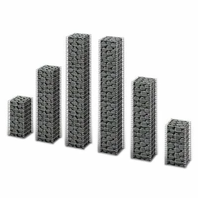 VidaXL 6 gabions en fil galvanisé