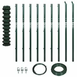 VidaXL Clôture à mailles avec poteaux 1,97 x 15 m Vert