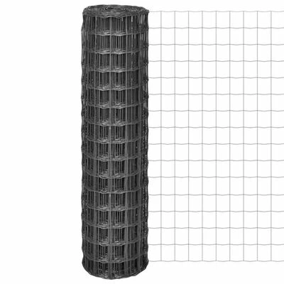 VidaXL Clôture Euro Acier 25 x 1,5 m Gris