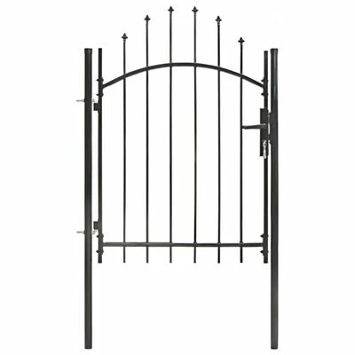 VidaXL Portail de jardin Acier 1 x 1,75 m Noir