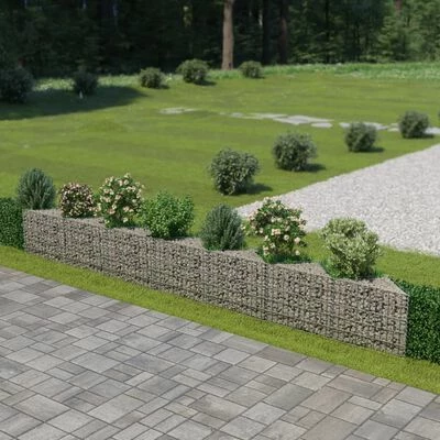 VidaXL Mur de gabion Acier galvanisé 450 x 30 x 50 cm – Image 2