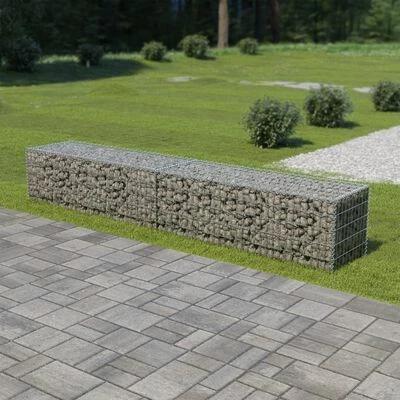 VidaXL Mur en gabion avec couvercles Acier galvanisé 300 x 50 x 50 cm – Image 2
