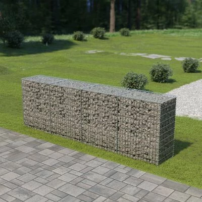 VidaXL Mur en gabion avec couvercles Acier galvanisé 300 x 50 x 100 cm – Image 2