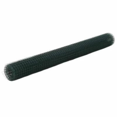 VidaXL Grillage Acier avec revêtement en PVC 25x1,5 m Vert
