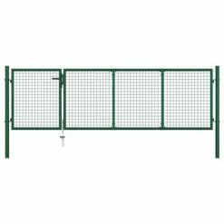 VidaXL Portillon Acier 350x100 cm Vert