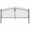 VidaXL Double portail avec haut sous forme de lance 300 x 150 cm