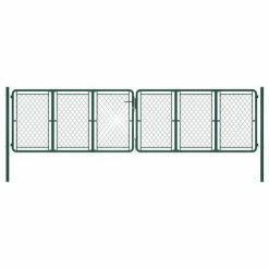 VidaXL Portail de jardin Acier 400 x 100 cm Vert