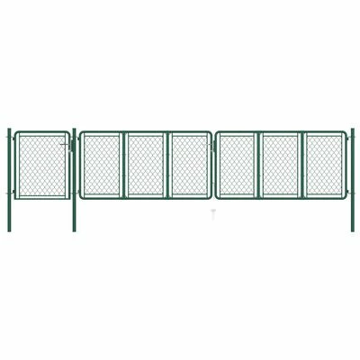 VidaXL Portail de jardin Acier 75x495 cm Vert