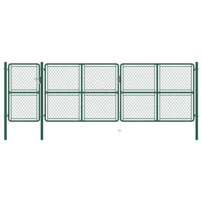 VidaXL Portail de jardin Acier 150x495 cm Vert