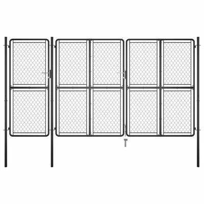 VidaXL Portail de jardin Acier 175x395 cm Anthracite