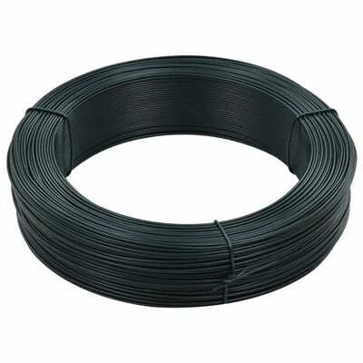 VidaXL Fil de liaison de clôture 250 m 1,4/2 mm Acier Vert noirâtre
