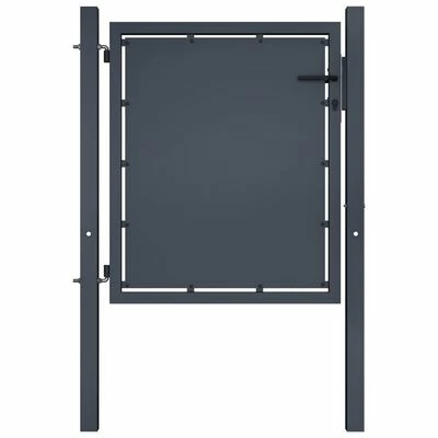VidaXL Portail de jardin Acier 100 x 100 cm Anthracite