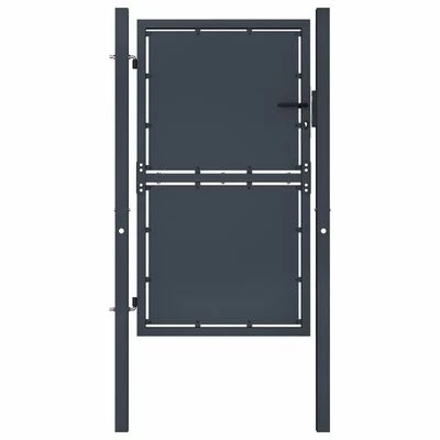 VidaXL Portail de jardin Acier 100 x 200 cm Anthracite