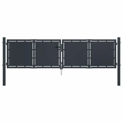 VidaXL Portail de jardin Acier 300 x 100 cm Anthracite