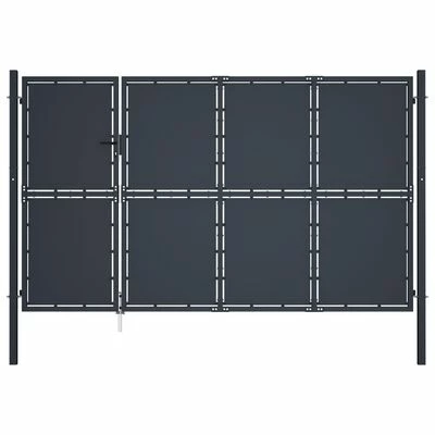 VidaXL Portail de jardin Acier 350 x 150 cm Anthracite