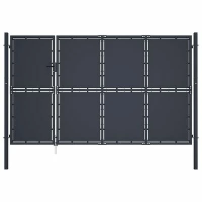 VidaXL Portail de jardin Acier 350 x 175 cm Anthracite
