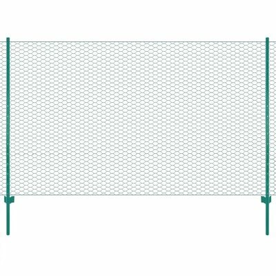 VidaXL Clôture en grillage métallique avec poteaux Acier 25x1,5 m Vert