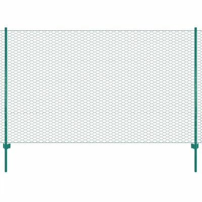 VidaXL Clôture en grillage métallique avec poteaux Acier 25x1,5 m Vert