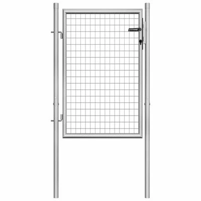 VidaXL Porte de jardin Acier galvanisé 105x150 cm Argenté