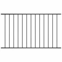 VidaXL Panneau de clôture Acier enduit de poudre 1,7x1 m Noir