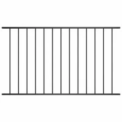 VidaXL Panneau de clôture Acier enduit de poudre 1,7x1,25 m Noir