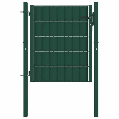 VidaXL Portail de clôture PVC et acier 100x101 cm Vert