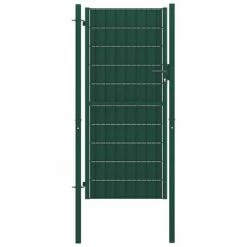VidaXL Portail de clôture PVC et acier 100x124 cm Vert