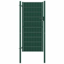 VidaXL Portail de clôture PVC et acier 100x164 cm Vert