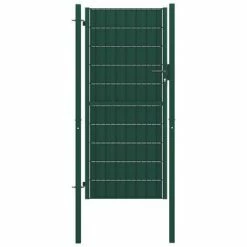 VidaXL Portail de clôture PVC et acier 100x204 cm Vert
