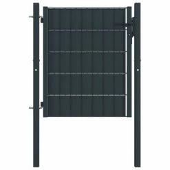 VidaXL Portail de clôture PVC et acier 100x81 cm Anthracite