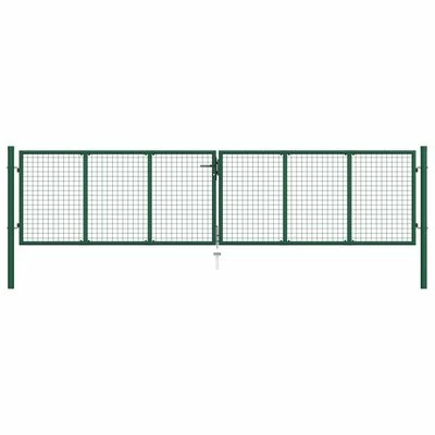 VidaXL Portail en treillis de jardin Acier 400 x 75 cm Vert