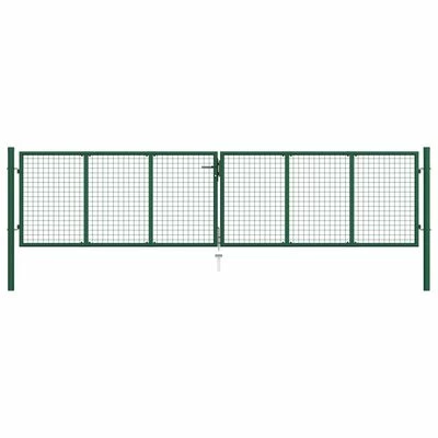VidaXL Portail en treillis de jardin Acier 400 x 100 cm Vert