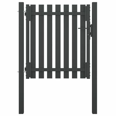 VidaXL Portail de clôture de jardin Acier 1x1,25 m Anthracite