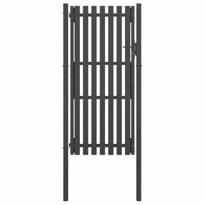 VidaXL Portail de clôture de jardin Acier 1x2,5 m Anthracite