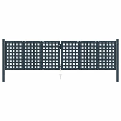 VidaXL Portail de clôture Anthracite 404x150 cm Acier