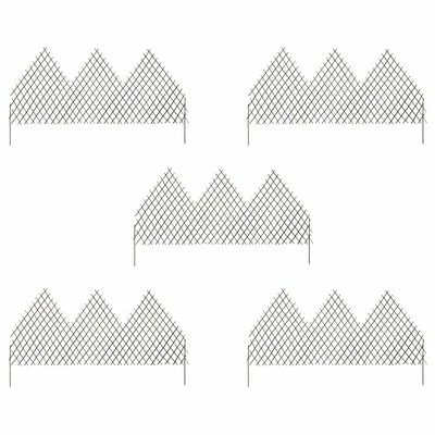 VidaXL Clôtures en treillis de jardin 5 pcs 170x105 cm Saule