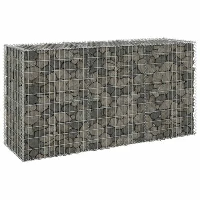VidaXL Mur en gabion avec couvercles Acier galvanisé 200x60x100 cm – Image 2