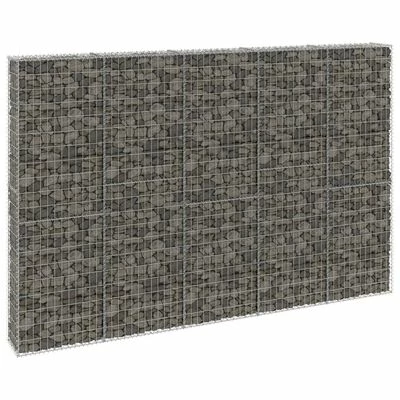 VidaXL Mur en gabion avec couvercles Acier galvanisé 300x30x200 cm – Image 2