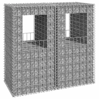 VidaXL Poteaux à panier de gabion 2 pcs 50x50x100 cm Fer – Image 2