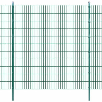 VidaXL Panneaux de clôture 2D et poteaux 2008x2230 mm 6 m Vert