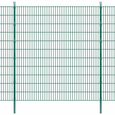 VidaXL Panneaux et poteaux de clôture 2D pour jardin 2008x2230 mm 10 m
