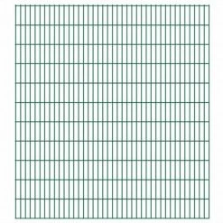 VidaXL Panneaux de clôture de jardin 2D 2,008x2,23 m 6 m total Vert