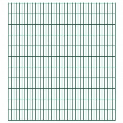 VidaXL Panneaux de clôture de jardin 2D 2,008x2,23 m 6 m total Vert