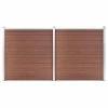 VidaXL Clôture de jardin WPC 353x186 cm Marron