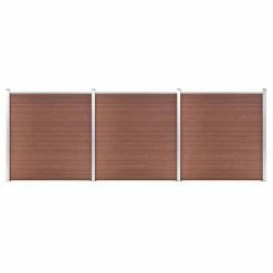VidaXL ClĂ´ture de jardin WPC 526x186 cm Marron