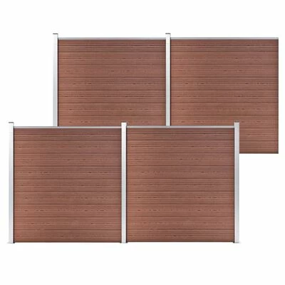 VidaXL Clôture de jardin WPC 699x186 cm Marron