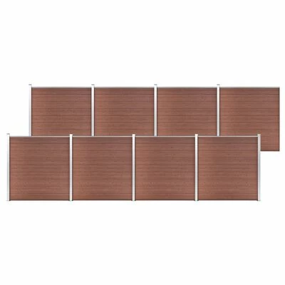 VidaXL Clôture de jardin WPC 1391x186 cm Marron