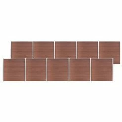 VidaXL Clôture de jardin WPC 1737x186 cm Marron
