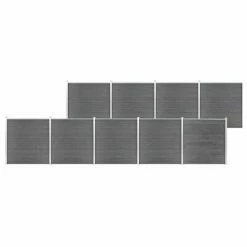 VidaXL Clôture de jardin WPC 1564x186 cm Gris